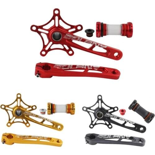 1 Set Crank CNC Machining Hollow-carved Aluminium Alloy Wider Edge Mirror Polish Bike Crank for Cycling шатуны для велосипеда