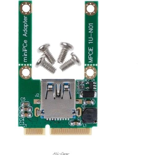 1 Set Mini PCI-E PCI-Express Card To USB 2.0 Male Converter Adapter Card USB 2.0 to Mini PCI E Adapter Converter With Screws