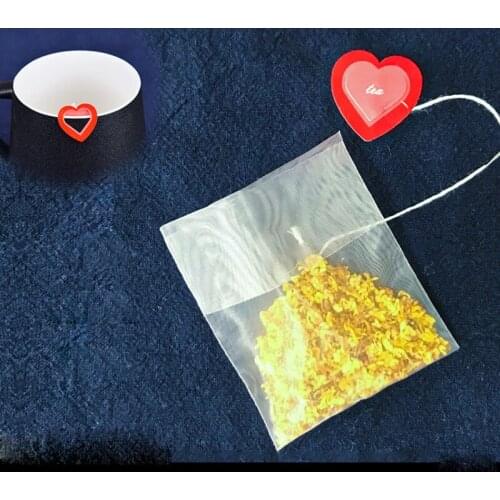 100Pcs/Lot New Nylon Tea Bags Filter Folded Empty Scented With Love Tag for Herb Loose Tea
