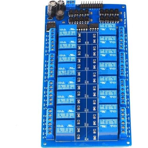 16 Channel Relay Module Optocoupler Isolation High and Low Level Trigger PLC Control Board 5v 12v Relay Report
