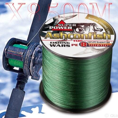 500M Super Strong Japan Multifilament PE Braided green Fishing Line super fishing thread 8 strands fishing wires for sales