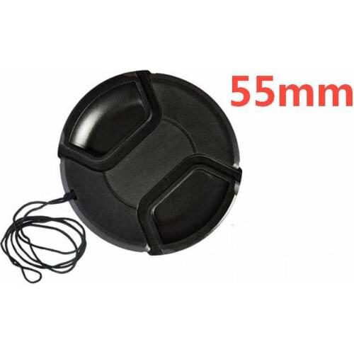 55mm center pinch Snap-on cap cover for camera 55 mm Lens