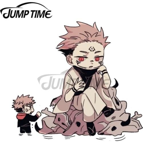 JumpTime 13 x 10.8cm Sukuna x Itadori Yuji Jujutsu Kaisen Car Sticker DIY Motorcycle Personality Creative Stickers Anime Decals