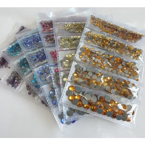 SS6-SS30 1000pcs AAA Mix Size High Quality Hotfix Rhinestone Shinny Glass Stone For Clothes Free Shipping