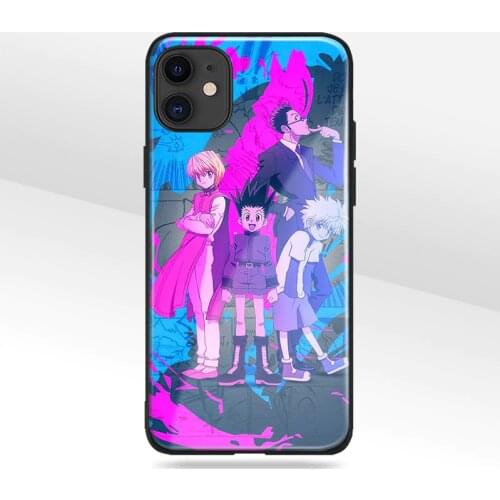 Hunter x hunter anime poster tempered glass soft silicone Phone case For iPhone SE 6s 7 8 Plus X XR XS 11 Pro Max cover shell