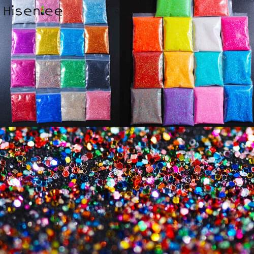 Nail Art Decorative 20G/Bag Flash Dust Super Fine 3D Effect Powder Sparkling Eye Shadow DIY Nail Accessories Face Decoration