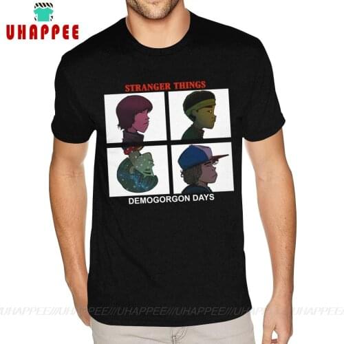 Short Sleeves Round Neck Cotton Stranger Things Gorillaz Tee-Shirt Cactus Boyfriend S Shirt
