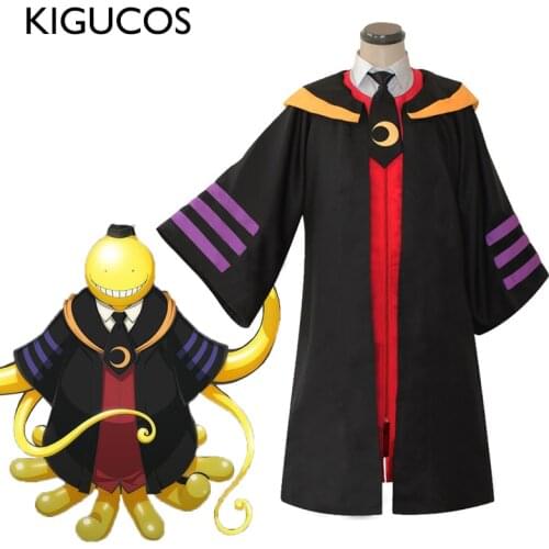 KIGUCOS Assassination Classroom Anime Character Korosensei Cosplay Costumes Unisex Cartoon Cloak Long Cape