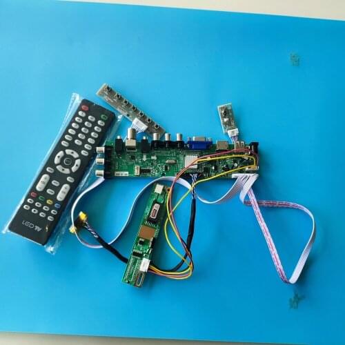 Kit For B154EW02 V3/B154EW02 V4 TV USB LCD DVB-C DVB-T 30pin Panel Digital Controller board HDMI VGA 1 CCFL 1280X800 remote