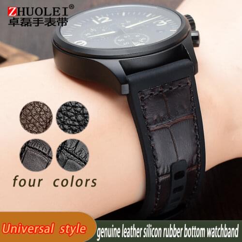 Leather silicone rubber bottom watchband for No.5 new srpd55k2 leather strap retro Shuigui mens srpe79k1 silicone watch band