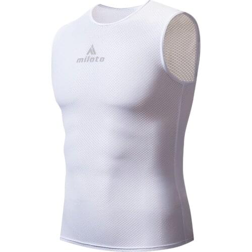 MILOTO TOP Men Summer bicicleta Cycling Sleeveless jersey Gilet camisa de ciclismo Bicycle Clothing White Undershirt Jersey Vest