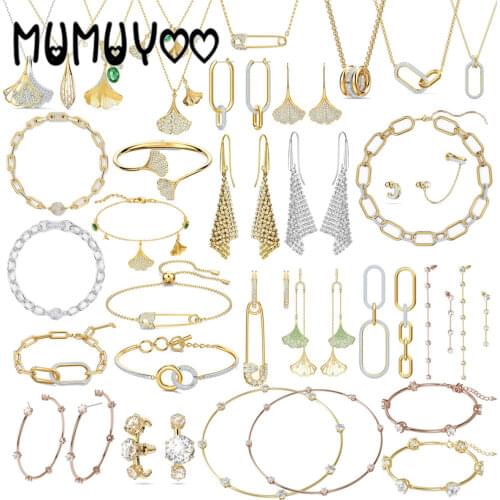 2020 Fashion SWA New Era Suit Modern Element Buckle Decoration Gold Buckle Necklace Women Popular Romantic Jewelry Gift