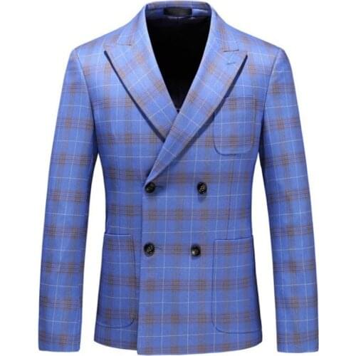 Mens double-breasted suits plus size casual British all-match European and American traje de hombre para boda gitana fashion