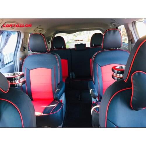 CARTAILOR Car Seat Cover for Toyota Sienna Seat Covers Cars Styling Seats Protector Cowhide Auto Accessories Set 2004-2019 Year