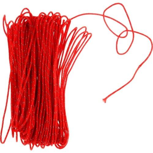 20M Nylon Outdoor Camping Tent Reflective Guyline Guy Line Runner Rope Cord for Awning Canopy Strapping Luggage Accessory