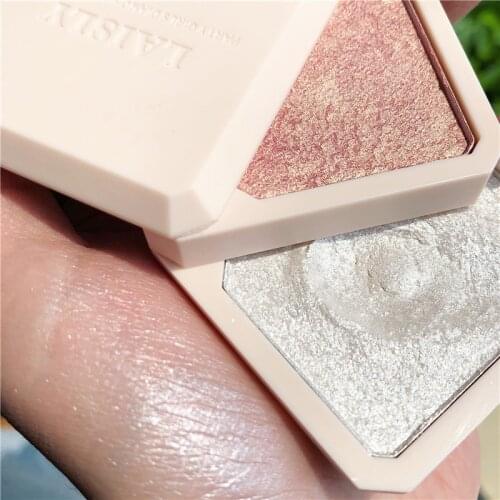 New Double-layer Highlighter Shadow Facial Makeup Face Bronzer High Gloss Shimmer Powder Makeup Cosmetic High-gloss Powder