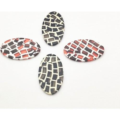 New Arrival! 40x24mm 50pcs Acetic Acid Oval Shape Charm for Earrings DIY Making Parts,Jewelry Accessories Findings & Components