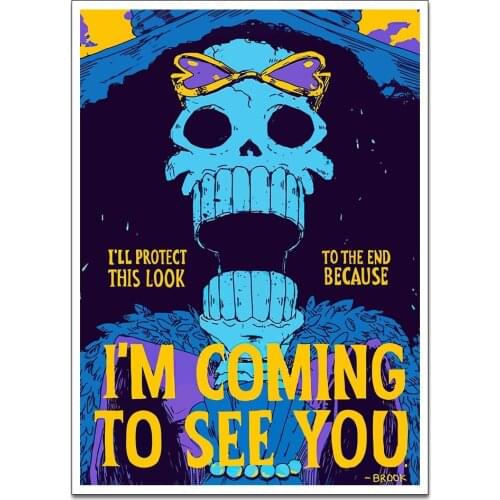 One Piece Brook Poster Canvas Painting Nordic Wall Art Pictures Living Room Home Decor No Frame