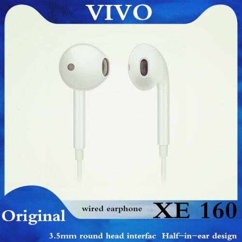Vivo XE160 earphones original x27x23Z5 half in-ear design, seamlessly fit the human ear, comfortable to wear