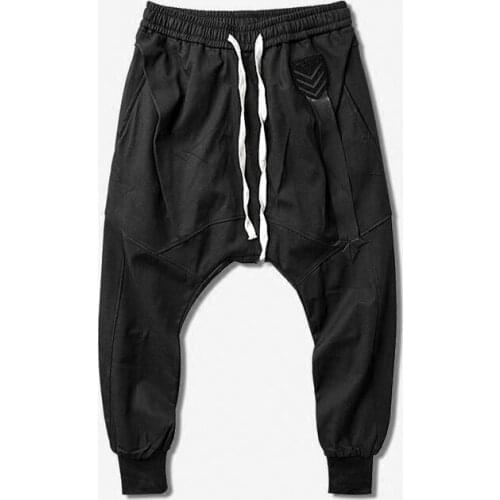 219 autumn fashion casual harem pants mens trousers pantalones hombre cargo feet pants for men pantalon homme black novelty