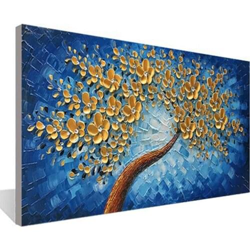 Blue lucky tree modern art Diamond Painting Cross Stitch 5D Diamond Embroidery Diamond Mosaic Painting by numbersZP-3087