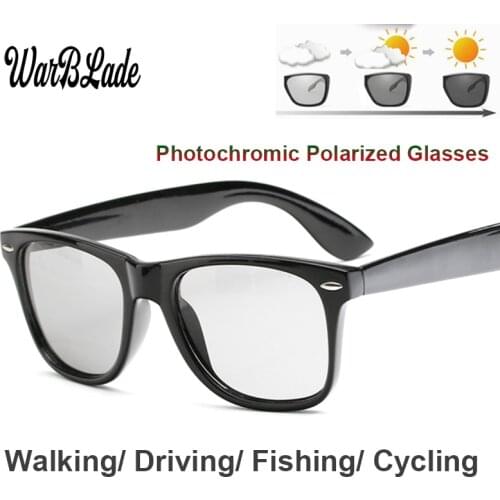 WBL Men Day Night Driving Photochromic Sunglasses Polarized Chameleon Discoloration Sun Glasses Anti-glare Goggles Sunglasses