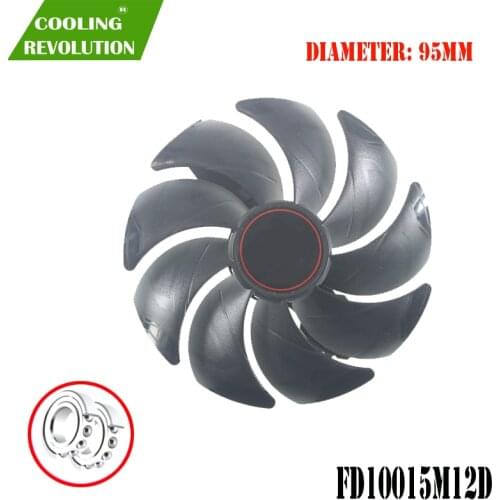 95mm 6Pin FD10015M12D DC12V Cooler Fan Replace for Sapphire RX 5500 5600 5700 XT PULSE Graphics Card Fan
