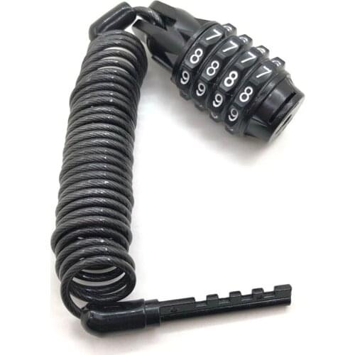 1PC Mini Anti-theft Universal Motorcycle Helmet Lock 4 Digit Password Motor Bicycle Scooter Luggage Wheels Steel Cable Lock
