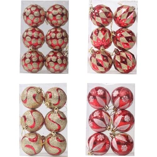 24 pcs Christmas Baubles Christmas Balls Decoration Christmas Supplies