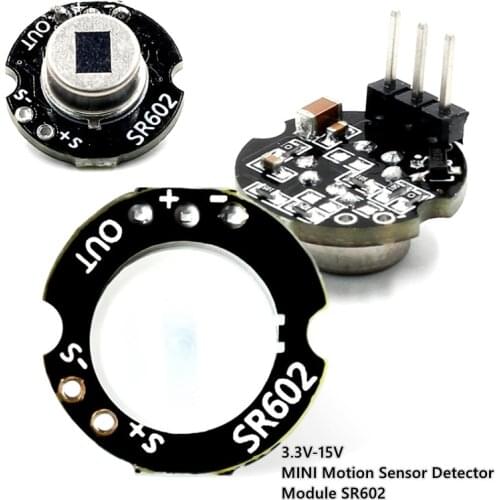3.3V-15V MINI Motion Sensor Detector Module SR602 Pyroelectric Infrared PIR Kit Sensory Switch Bracket Arduino Diy Home Supplies