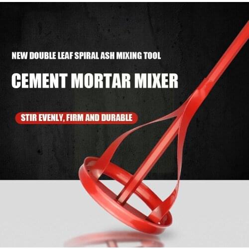 400mm Hexagon Shaft Plaster Paint Mixer Red Mixing Agitator Mud Grouting Construction Tool Rod For Electric Paddle Mortar D G4X0
