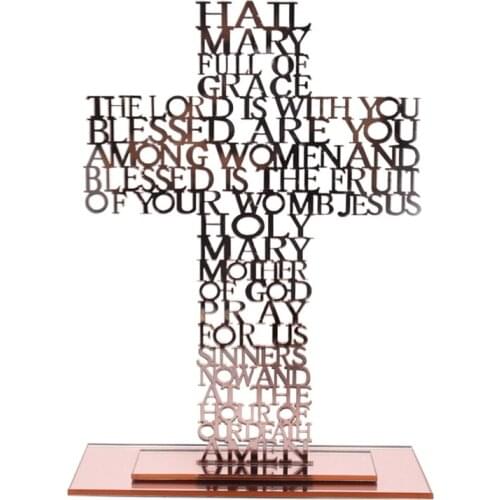 Acrylic Religious Scriptures Cross Jesus Christ Catholic Bible Church Prayer Home Chapel Decoration Religious Articles Dropship