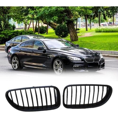 Car Matte Black Front Bumper Kidney Grille for-BMW F06 F12 F13 2012-2015