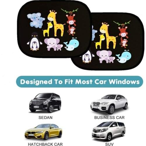 2PCS Creative Design Car Sun Shades Car Window Shades for Rear and Side Window Car Heat Shield Protect Baby Window Shade