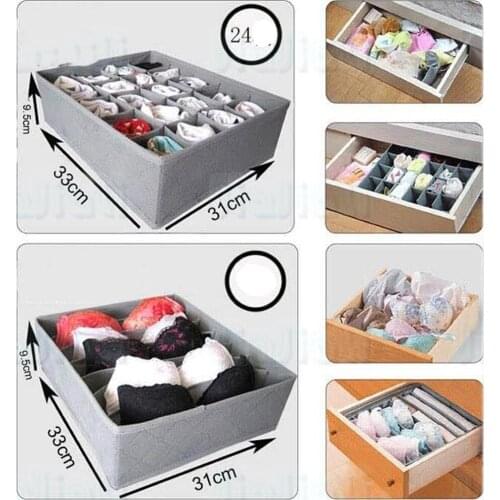 Bamboo Underwear Storage Box Container Drawer Divider Lidded Closet Boxes For Ties Socks Bra Underwear Organizer 3pcs/lot