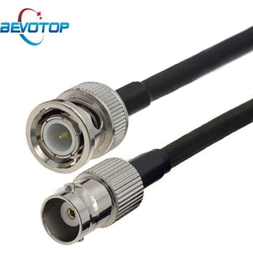 BNC Male to BNC Female Jack RF Adapter Pigtail RG58 Cable 50 Ohm RF Coaxial CCTV Camera Extension Cord RF Coax Jumper