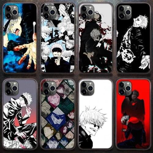 Jujutsu Kaisen Satoru Gojo Anime Phone Case for iPhone 8 7 6 6S Plus X 5S SE 2020 XR 11 12 Pro mini pro XS MAX