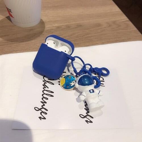 New Astronaut Capa For AirPods 2/1 Case Cute Pendant keyring Headphone Cases For Air pods silicone Earphone Cover