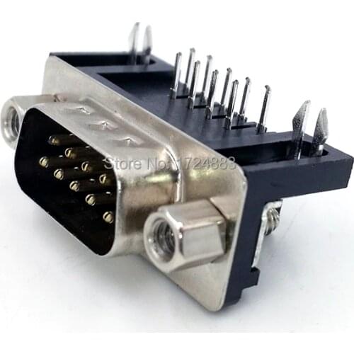 DB9 PCB adapter connector RS232 serial Angle 90 data cable connector Com plug 9pin hole port socket female&Male D type