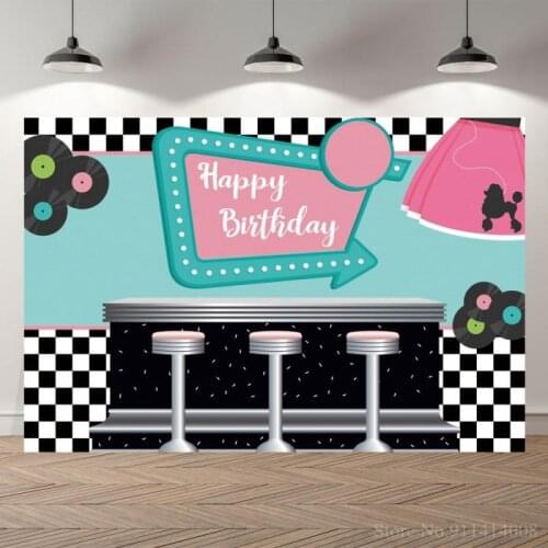 Children Music Bar Table Decor Prom Dance Party Stage Backdrop Happy Birthday Kids Family Club Celebration Background Photo