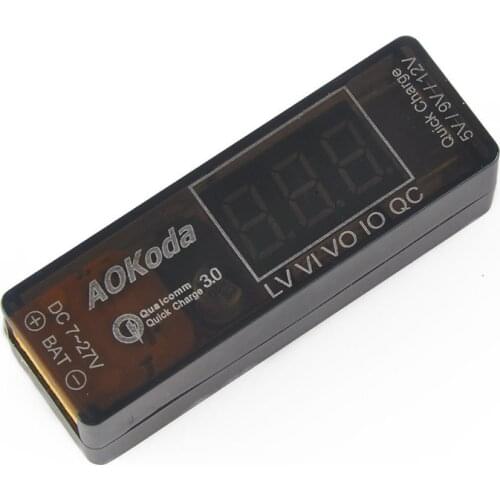 FATJAY AOKoda XT60 to USB QC3.0 Quick Phone Charger LiPo Battery Discharger Power Converter adapter