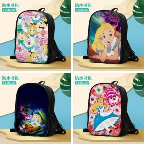 Disney Alice in Wonderland Anime Figures Cartoon Product Cosplay Accessories Customized Backpack Rucksacks Gift