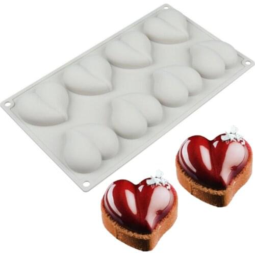 Mousse Cake Mould Love Heart Dessert Silicone Molds Cake Pudding Decorating Tools Bakeware Dessert Moulds Baking Pastry Decorate