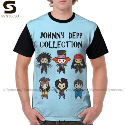 Johnny Depp T Shirt Depp Collection T-Shirt Short Sleeves Graphic Tee Shirt Polyester Funny Graphic Tshirt