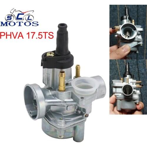Sclmotos- Motorcycle Carburetor Carb Dellorto PHVA 17.5 TS R1403 Electric Starter For MBK 51 Piaggio Moped Scooter Peugeot 50cc