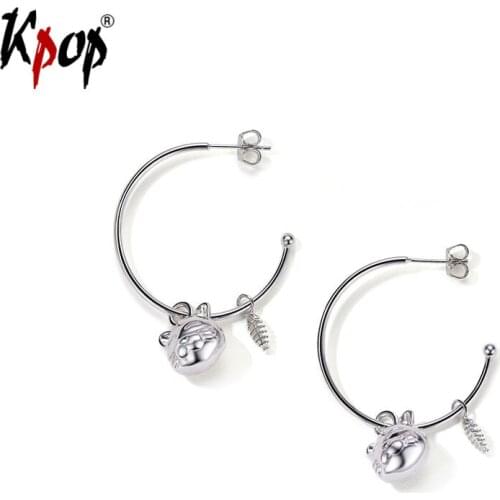Женские серебрянные серьги Kpop China At AliExpress