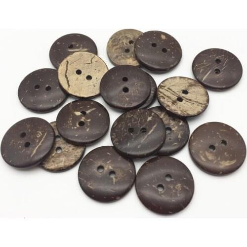 1000pcs 20mm Round Coconut Buttons Garment Clothes Accessories Sewing 2 Holes Button Embellishments