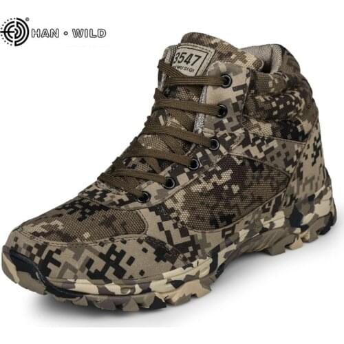 2019 Winter Men Boots Camouflage Warm Wool Cotton Army Combat Tactical Military Shoes Mens Ankle Outdoor Snow Boots Man