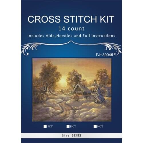 11/14/16/18/27 Cross stitch Set Lovely Counted Cross Stitch Kit Snowing park embroidery dim DMC ANCHOR