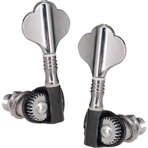 A Set of 5 Pcs Chrome Electric Bass Guitar Tuning Pegs Machine Heads Tuners Guitar Accessories Parts Musical Instrument